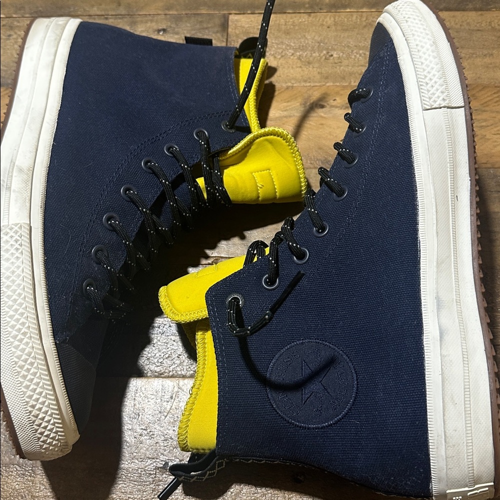 Chuck Taylor All Star II Boot Shield Canvas Obsidian Blue / Yellow Men's Size 12 - Picture 5 of 10